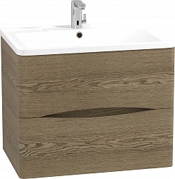 Водолей Мебель для ванной Adel 70 подвесная дуб крымский коричневый – фотография-2